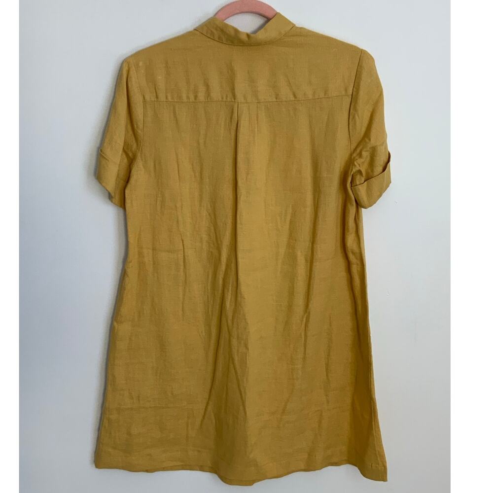 J. Jill Love Linen Mustard Aline Women's dress size small - Picture 4 of 6